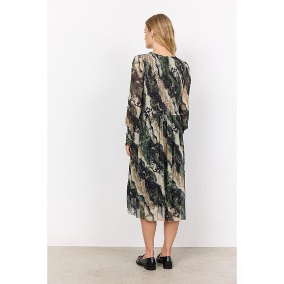 NWT SOYA CONCEPT Alda Forest Green Marble Dress - Picture 3 of 6